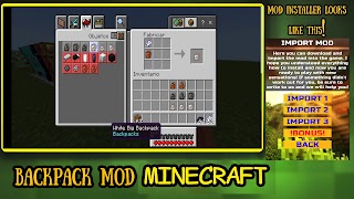 Backpack Mod For Minecraft скриншот 3