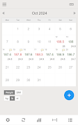 Weight & BMI Calendar スクリーンショット 2