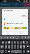 Go Web bookmarks widget screenshot 2