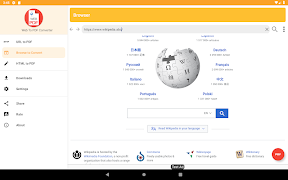 برنامه‌نما Web to PDF Converter عکس از صفحه