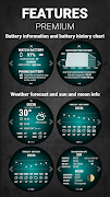 Black Classic Watch Face ภาพหน้าจอ 1