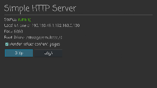 برنامه‌نما Simple HTTP Server عکس از صفحه