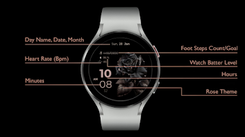 Golden Rose - Watch Face captura de pantalla 3