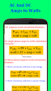 Electrical Formulas And Calculation تصوير الشاشة 3