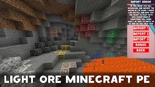 Light Ore Mod for Minecraft PE ภาพหน้าจอ 2