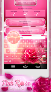 Pink Rose Keyboard poster