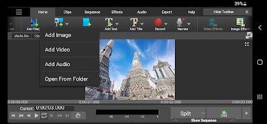 برنامه‌نما VideoPad Master's Edition عکس از صفحه