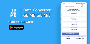 Data Converter: GB,MB,GiB,MiB syot layar 5