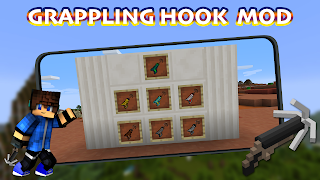 Grappling Hook Mod สำหรับ MCPE ภาพหน้าจอ 3