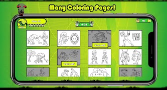 Ben Alien 10 Coloring screenshot 2