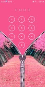 Pink Zipper Lock Screen Screenshot 5