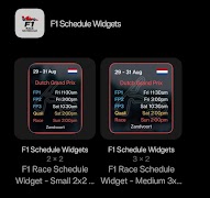 F1 Race Schedule Widgets 截图 1
