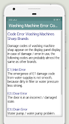 Washing Machine Error Code 스크린샷 3