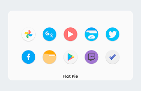Flat Pie - Icon Pack captura de pantalla 5