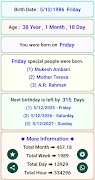 Age Calculator & Birthday Book imagem de tela 1