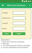 Electrical Calculators تصوير الشاشة 3