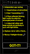 Morse chat by camera light txt plakat