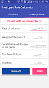 Inotropes Rate Calculator скриншот 3