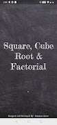 Square, Cube, Root & Factorial पोस्टर