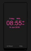 Digital Clock Live Wallpaper اسکرین شاٹ 2