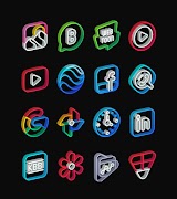 Outline 3D - Line icon pack скриншот 4