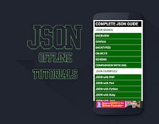Learn JSON Offline Tutorials تصوير الشاشة 1