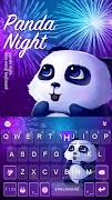 Tema Keyboard Panda Night imagem de tela 1