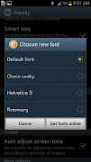 Font settings الملصق