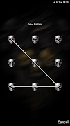 Skull 3D Pattern Lock Screen Ekran Görüntüsü 7