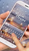 Romantic Raindrops Toetsenbord Achtergrond screenshot 1