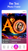 Fire Text Photo Frame imagem de tela 3