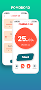 برنامه‌نما Pomodoro Timer - Pomo focus عکس از صفحه