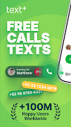 textPlus: Text Message + Call ภาพหน้าจอ 1