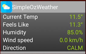 SimpleOzWeather Widget screenshot 1