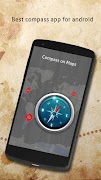 Kompas na mapach GPS plakat