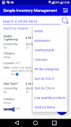 Simple Inventory Management captura de pantalla 1