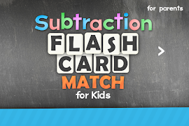 پوستر Subtraction Flash Cards Math