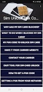 Sim Unlock Puk Code Guide 포스터