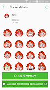 Jane Stickers - WAStickerApps اسکرین شاٹ 2