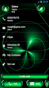 Dialer Theme Spheres Green syot layar 4