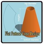 Platte patroon kegel ontwerp-poster
