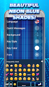 Neon Blue Keyboard اسکرین شاٹ 2