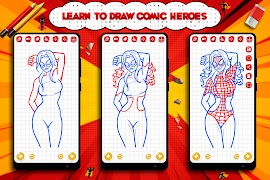 Learn to Draw Comic Heroes screenshot 3