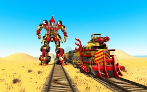 2 Schermata US Army Train Robot Transform Shooting Game