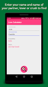 برنامه‌نما Love Calculator عکس از صفحه