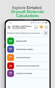 برنامه‌نما Drywall Materials Calculations عکس از صفحه
