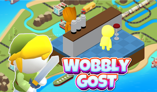 Wobbly Ghost - stick hero Affiche