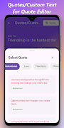 برنامه‌نما Quote Maker - Quotes Gallery عکس از صفحه