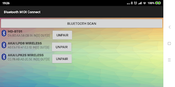 Bluetooth MIDI Connect gönderen