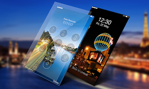 Paris Night Lock Screen 截圖 1